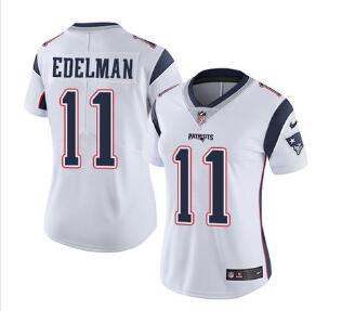 Women's Nike Patriots #11 Julian Edelman White Stitched NFL Vapor Untouchable Limited Jersey