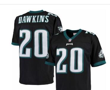 Men's Philadelphia Eagles Brian Dawkins Mitchell & Ness Black Retired Player Replica Jersey