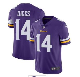 Nike Minnesota Vikings #14 Stefon Diggs Purple Team Color Men's Stitched NFL Vapor Untouchable Limited Jersey