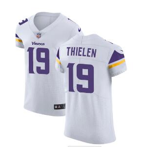 Men's Nike Minnesota Vikings #19 Adam Thielen White Stitched NFL Vapor Untouchable Elite Jersey