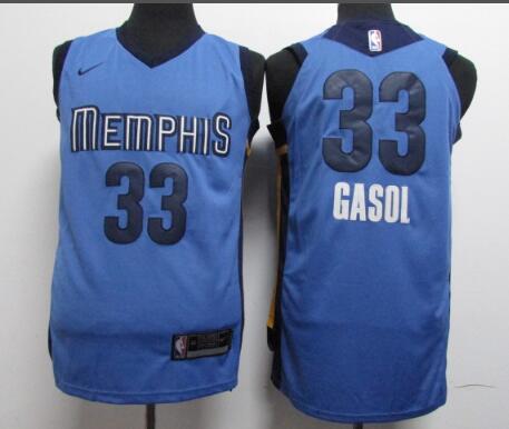 2017-2018 Memphis Grizzlies 33 GASOL  Nike men nba basketball jerseys