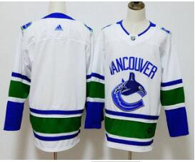 Men's Vancouver Canucks Blank White 2017-2018 Hockey Stitched NHL Jersey