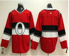 Men's Ottawa Senators Blank Red 2018 Winter Classic Stitched NHL Hockey Jersey