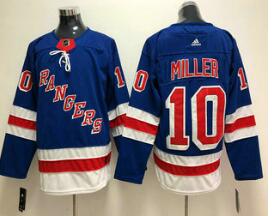 Men's New York Rangers #10 J. T. Miller Royal Blue Home 2017-2018 Hockey Stitched NHL Jersey