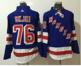 Men's New York Rangers #76 Brady Skjei Royal Blue Home 2017-2018 Hockey Stitched NHL Jersey