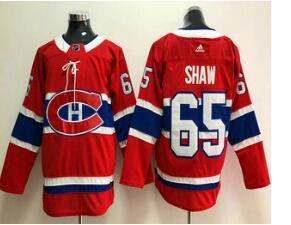 Men's Montreal Canadiens #65 Andrew Shaw Red 2017-2018 Hockey Stitched NHL Jersey