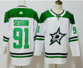 Men's Dallas Stars #91 Tyler Seguin White 2017-2018 Hockey Stitched NHL Jersey