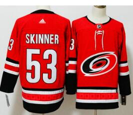 Men's Carolina Hurricanes #53 Jeff Skinner Red 2017-2018 Hockey Stitched NHL Jersey