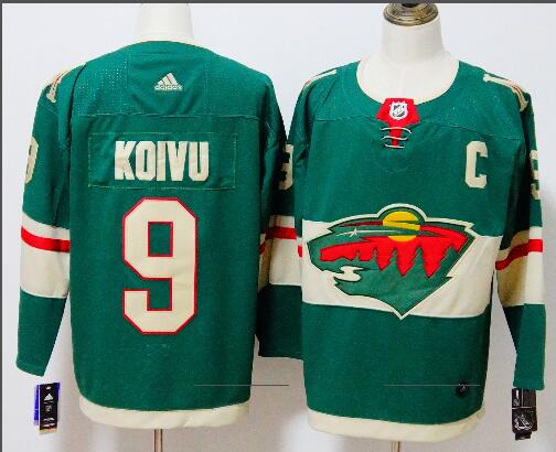 Adidas Wild #9 Mikko Koivu Green Home Men Stitched NHL Jersey