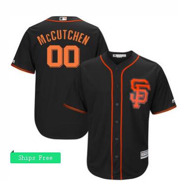 Men's San Francisco Giants Andrew McCutchen Majestic Black Cool Base Player Replica Jersey
