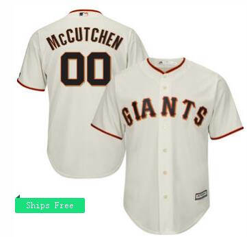 Men's San Francisco Giants Andrew McCutchen Majestic Cream Cool Base Player Replica Jersey