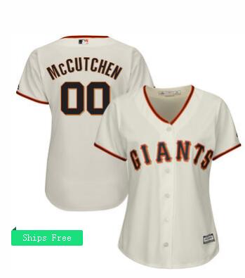 Women's San Francisco Giants Andrew McCutchen Majestic Cream Cool Base Player Replica Jersey