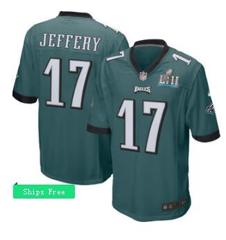 Philadelphia Eagles Alshon Jeffery Nike Green Super Bowl LII Bound Game Jersey