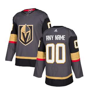 Custom Men's Adidas Vegas Golden Knights Grey Home  Stitched NHL Jersey With Any Name and No.