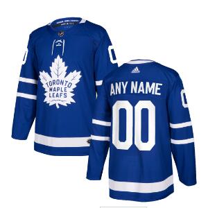 Custom Men's Toronto Maple Leafs Blue Home Authentic Stitched 2017-2018 Adidas NHL Jersey