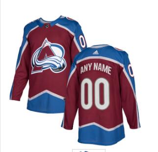 Custom Men's Adidas Colorado Avalanche Burgundy Home Authentic Stitched NHL Jersey