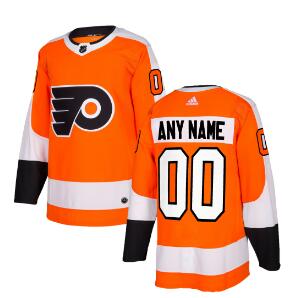 Custom Men's Philadelphia Flyers Orange Home Authentic Stitched Adidas NHL Jersey