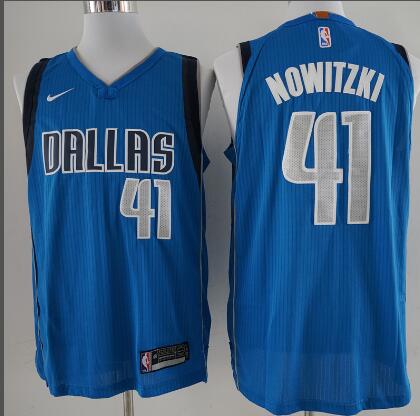 Nike Dallas Mavericks 41 Dirk Nowitzki blue men NBA basketball Jerseys