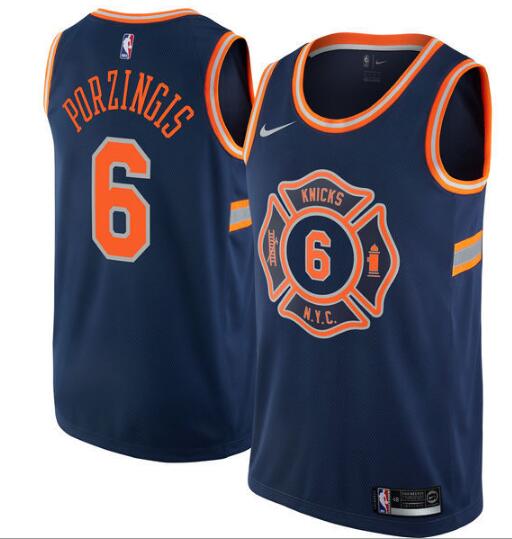 2018 New Nike New York Knicks 6 Kristaps Porzingis NBA basketball City Jerseys