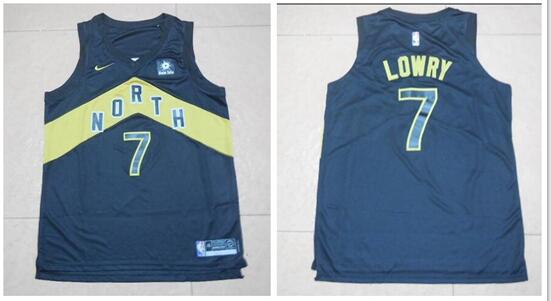 2018 Men's Toronto Raptors #7 Kyle Lowry Black City Edition  NBA Basketball Jersey