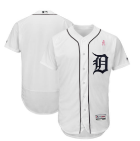 Detroit Tigers Blank Whites 2018 Mother's Day Flexbase Jersey