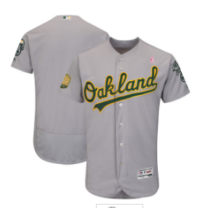 Oakland Athletics Blank Gray 2018 Mother's Day Flexbase Jersey