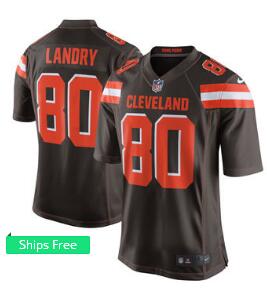 Men's Cleveland Browns Jarvis Landry Nike Brown Game Jersey