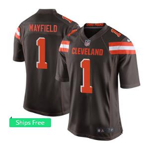 Men's Cleveland Browns TBD Nike Brown 2018 NFL Draft First Round Pick Game Jersey