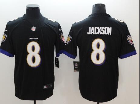 Men's Baltimore Ravens Lamar Jackson Nike Black 2018 NFL Draft Pick Game Jersey
