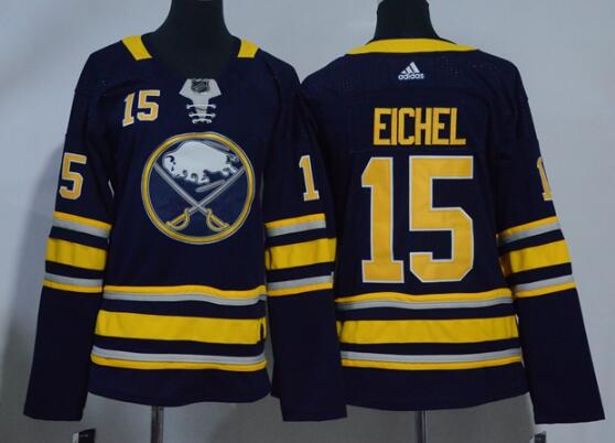 Adidas Sabres #15 Jack Eichel Navy Blue Home Authentic Youth Stitched