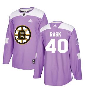 Adidas Bruins #40 Tuukka Rask Purple Authentic Fights Cancer Men Stitched NHL Jersey