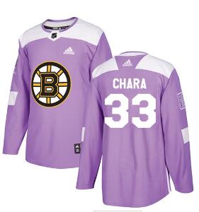 Adidas Bruins #33 Zdeno Chara Purple Authentic Fights Cancer Men Stitched NHL Jersey