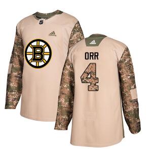 Adidas Bruins #4 Bobby Orr Camo Authentic 2017 Veterans Day Men Stitched NHL Jersey