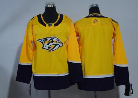 Adidas Youth Nashville Predators Blank Yellow hockey jerseys