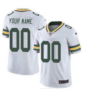 Men's Nike Green Bay Packers White Customized Vapor Untouchable Player Limited Jersey