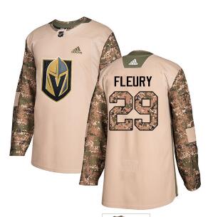 Adidas Golden Knights #29 Marc-Andre Fleury Camo Authentic 2017 Veterans Day Stitched NHL Jersey