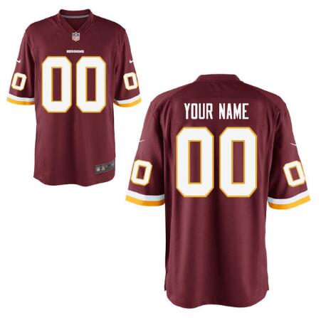 Men's Washington Redskins Nike Burgundy Custom Game Jersey