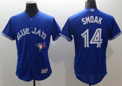 Toronto Blue Jays Men 14 Justin Smoak Baseball Jersey