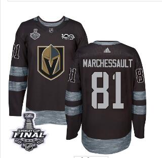 Adidas Golden Knights #81 Jonathan Marchessault Black 1917-2017 100th Anniversary 2018 Stanley Cup Final Stitched NHL Jersey