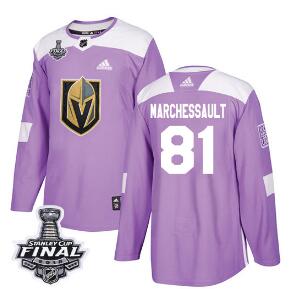 Adidas Golden Knights #81 Jonathan Marchessault Purple Authentic Fights Cancer 2018 Stanley Cup Final Stitched NHL Jersey