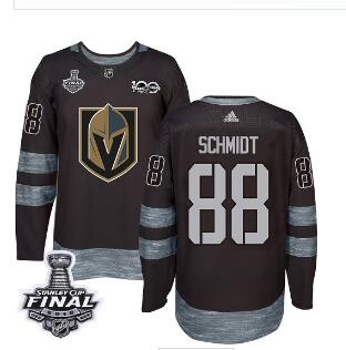 Adidas Golden Knights #88 Nate Schmidt Black 1917-2017 100th Anniversary 2018 Stanley Cup Final Stitched NHL Jersey