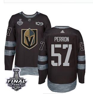 Adidas Golden Knights #57 David Perron Black 1917-2017 100th Anniversary 2018 Stanley Cup Final Stitched NHL Jersey