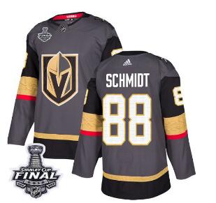 Adidas Golden Knights #88 Nate Schmidt Grey Home Authentic 2018 Stanley Cup Final Stitched NHL Jersey