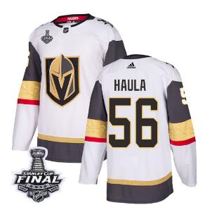 Adidas Golden Knights #56 Erik Haula White Road Authentic 2018 Stanley Cup Final Stitched NHL Jersey