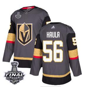 Adidas Golden Knights #56 Erik Haula Grey Home Authentic 2018 Stanley Cup Final Stitched NHL Jersey