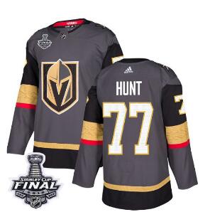 Adidas Golden Knights #77 Brad Hunt Grey Home Authentic 2018 Stanley Cup Final Stitched NHL Jersey