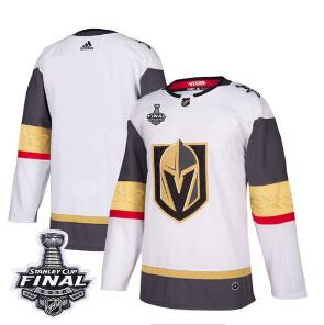 Adidas Golden Knights Blank White Road Authentic 2018 Stanley Cup Final Stitched NHL Jersey