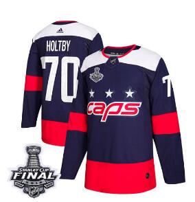 Adidas Capitals #70 Braden Holtby Navy Authentic 2018 Stadium Series Stanley Cup Final Stitched NHL Jersey