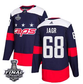 Adidas Capitals #68 Jaromir Jagr Navy Authentic 2018 Stadium Series Stanley Cup Final Stitched NHL Jersey