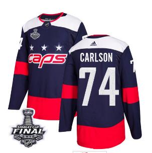 Adidas Capitals #74 John Carlson Navy Authentic 2018 Stadium Series Stanley Cup Final Stitched NHL Jersey